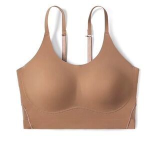 NEW NWT Trueandco Lift Mesh Scoop Neck Bra - nude XS